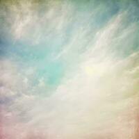 Soft Pastel Sky with Grunge Texture photo