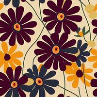 Vibrant Spring Flowers Repeating Pattern for Backgrounds and Textiles photo