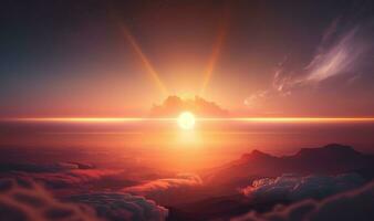 Ethereal Sunrise Background with Soft Colors and Dreamy Atmosphere photo