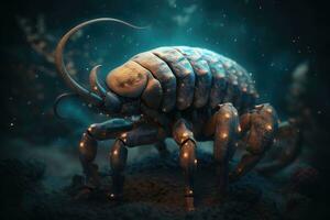 Surreal Scorpio Zodiac Illustration with Cinematic Flair photo