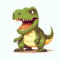 Minimalist TRex Illustration with Scary Angry Face photo