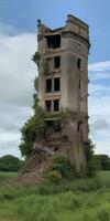 Decaying Clay Tower A Symbol of Despair photo