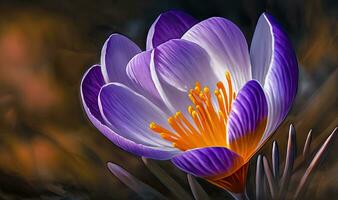 Bright Colors of Crocus Flowers A Promise of Warmer Days to Come photo