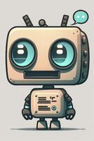 Cute OpenAI Chatbot Icon in Graphic Art Style photo