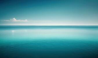 Serene Blue Seascape with a Minimalist Horizon photo