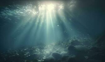 Ethereal Underwater Sun Rays Loop for Dreamy Backgrounds photo