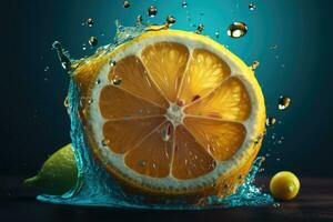 Juicy Lemon Splash for Fresh Lemonade Labels photo