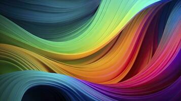 Multicolor Curved Waves Abstract Background photo