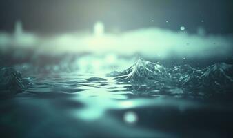 Soft and Dreamy Water Background with Copy Space photo