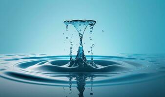 Ethereal Water Splash on Blue Background for Dreamy Designs photo