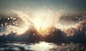 Ethereal Water Spray A Dreamy Background for Your Designs photo