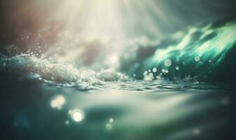 Soft Ethereal Water Texture Background with Copy Space photo