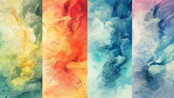 Vibrant Watercolor Swash Backgrounds for Creative Projects photo