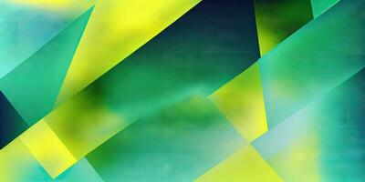 Abstract Geometric Background in Yellow Turquoise Blue and Green photo