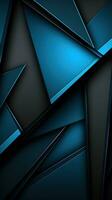 Abstract Blue and Black Background with Dark Gray and Black Lines AI Generated photo