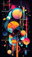 Vibrant Overlapping Layers Bold and Energetic Abstract Design Generative AI photo
