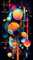 Vibrant Overlapping Layers Bold and Energetic Abstract Design Generative AI photo