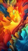 Captivating Abstract Design with Fluid Organic Shapes and Vibrant Color Scheme AI Generated photo