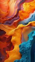 Captivating Abstract Design with Fluid Organic Shapes and Vibrant Color Scheme AI Generated photo
