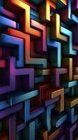 Vibrant and Metallic Interlocking Cubes Array AI Generated photo