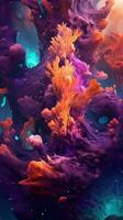 Captivating Abstract Design with Fluid Organic Shapes and Vibrant Color Scheme AI Generated photo