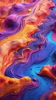 Captivating Abstract Design with Fluid Organic Shapes and Vibrant Color Scheme AI Generated photo