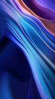 Abstract Design of Cerulean Blue and Lilac Phone on Ebony Surface AI Generated photo