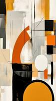 Monochromatic Shapes A Contemporary Abstract Composition Generative AI photo