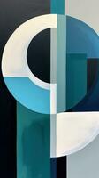 Monochromatic Shapes A Contemporary Abstract Composition Generative AI photo