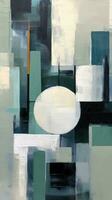 Monochromatic Shapes A Contemporary Abstract Composition Generative AI photo