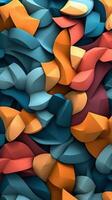 Contemporary Abstract Design with Fragmented Shapes and Bold Color Palette AI Generated photo