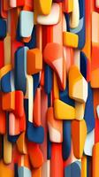 Contemporary Abstract Design with Fragmented Shapes and Bold Color Palette AI Generated photo