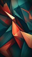 Dynamic Abstract Design with Angular Shapes and Contrasting Color Palette AI Generated photo