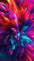 Dynamic Abstract Design with Jagged Lines and Vibrant Colors AI Generated photo
