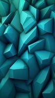 Emerald Dark Blue Abstract Background with Sharp Angles AI Generated photo