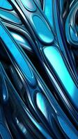 Futuristic Metallic Angles Abstract Composition Generative AI photo