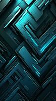 Futuristic Metallic Angles Abstract Composition Generative AI photo