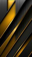 Abstract Gold Background with Dark Gray Lines AI Generated photo