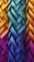 Mesmerizing Interwoven Lines and Shapes with Gradient Colors AI Generated photo