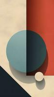 Minimalist Abstract Artwork with Clean and Precise Geometric Shapes AI Generated photo