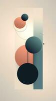 Minimalist Abstract Composition with Clean Geometric Shapes AI Generated photo