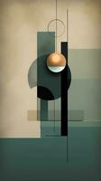 Minimalist Abstract Composition with Clean Geometric Shapes AI Generated photo