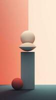 Minimalist Abstract Design with Subtle Gradients and Delicate Lines AI Generated photo