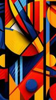 Modern Abstract Composition with Intersecting Lines and Bold Shapes AI Generated photo