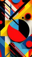 Modern Abstract Composition with Intersecting Lines and Bold Shapes AI Generated photo