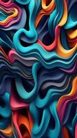 Dynamic Overlapping Lines and Curves Abstract Design Generative AI photo
