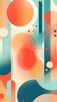 Playful Abstract Artwork with Whimsical Shapes and Lively Color Palette AI Generated photo