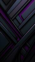 Purple and Black Abstract Background with Dark Gray and Black Lines AI Generated photo