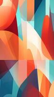 Harmonious Blend of Bold Geometric Shapes Generative AI photo