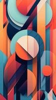 Harmonious Blend of Bold Geometric Shapes Generative AI photo